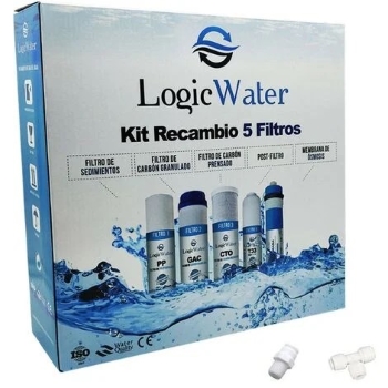 LOGIC WATER 10LW02 LOGIC WATER PACK 4 FILTROS OSMOSIS+MEMBRANA   10LW02