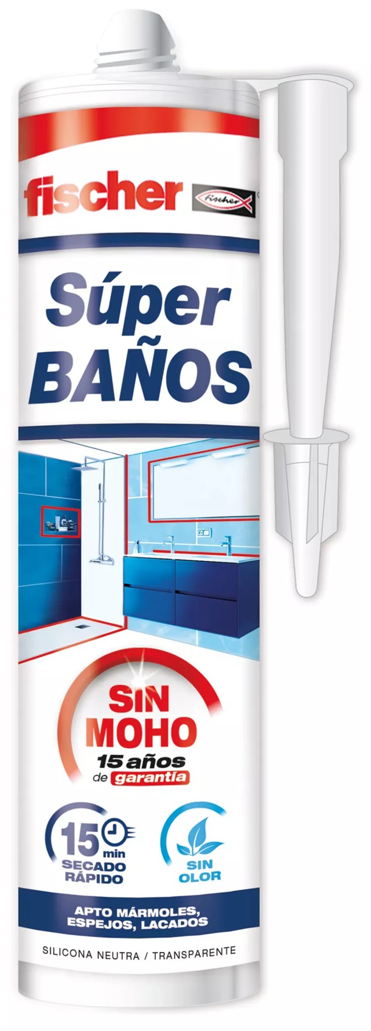 FISCHER 563065 FISCHER SILICONA SUPERBAÑOS 280ML TRANSPARENTE