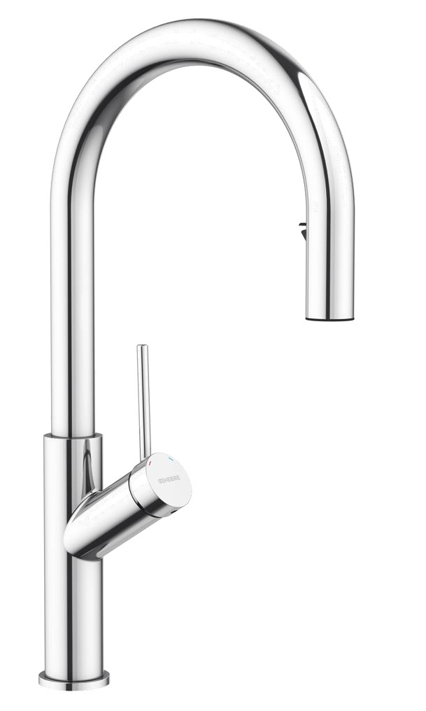 GENEBRE FRV61210 45 GENEBRE TAU MONOMANDO FREGADERO EXTRAIBLE OCULTO CAÑO CURVO   FRV61210 45