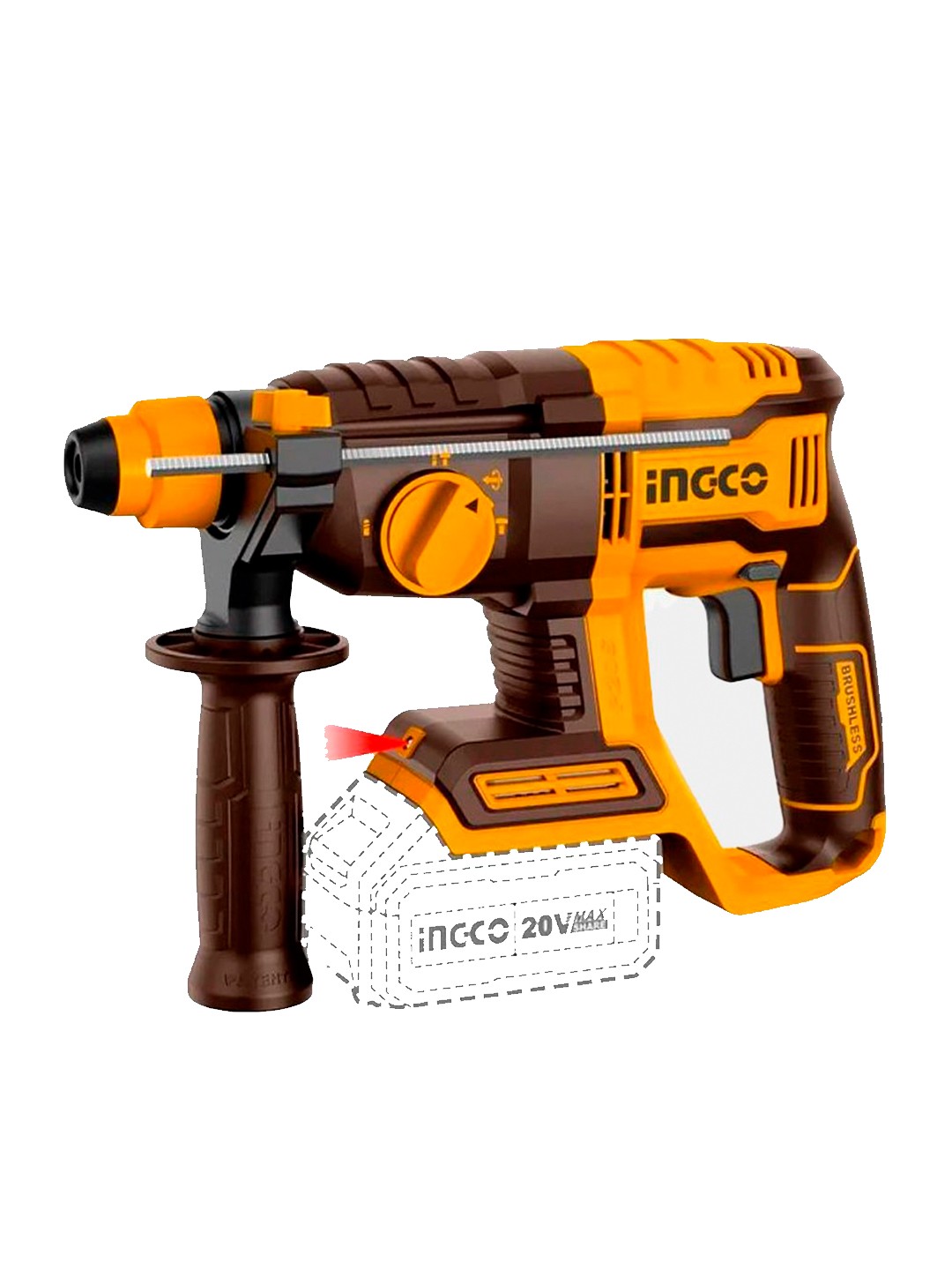INGCO CRHLI202081 INGCO MARTILLO COMBINADO INALAMBRICO 20V   1013