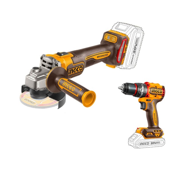 INGCO COSLI241298E INGCO COMBO HERRAMIENTAS INALAMBRICAS (Taladro+ Amoladora)   2502