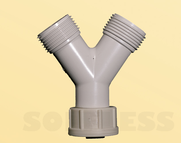 SOLFLESS 1360 SOLFLESS RACOR DOBLE LAVADORA/LAVAVAJ. (METÁLICO) H3/4xM3/4XM3/4  1360